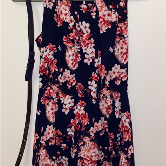 Floral Navy Blue Dress - Picture 2 of 4